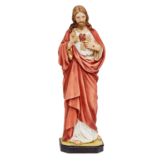 Mondo Cattolico 16 cm (6.30 in) Resin Statue of Sacred Heart of Jesus