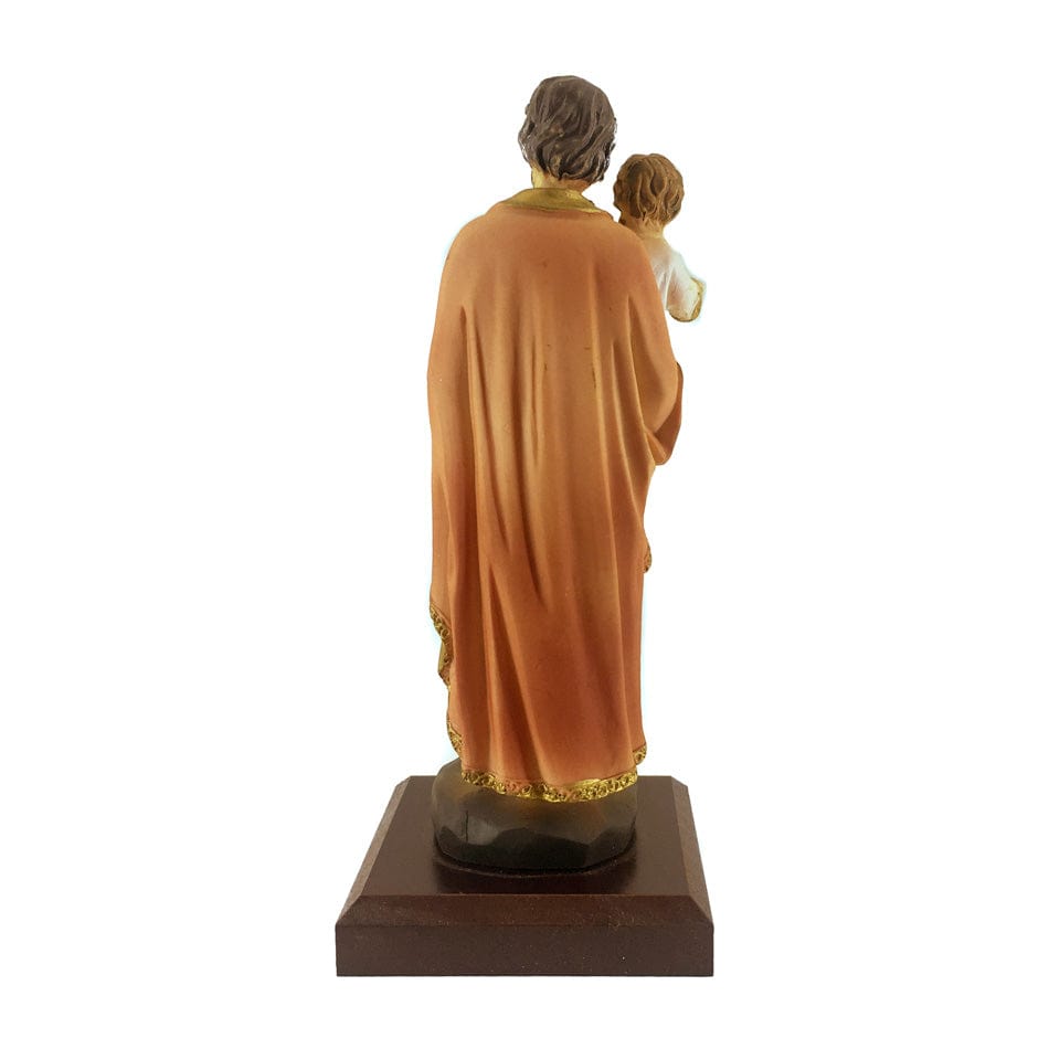 MONDO CATTOLICO 16 cm (6.30 in) Resin Statue of Saint Joseph With Baby Jesus