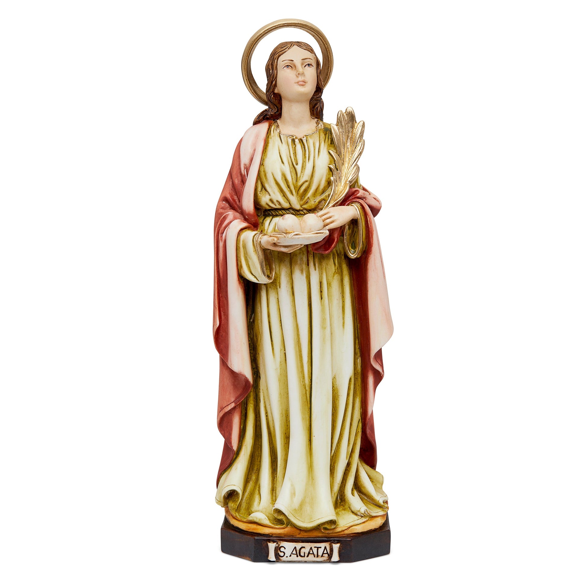 Mondo Cattolico 30 cm (11.81 in) Resin Statue of St. Agatha of Sicily
