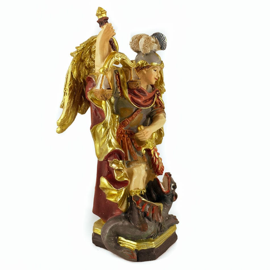 MONDO CATTOLICO 12 cm (4.72 in) Resin Statue of St. Michael the Archangel With the Helmet