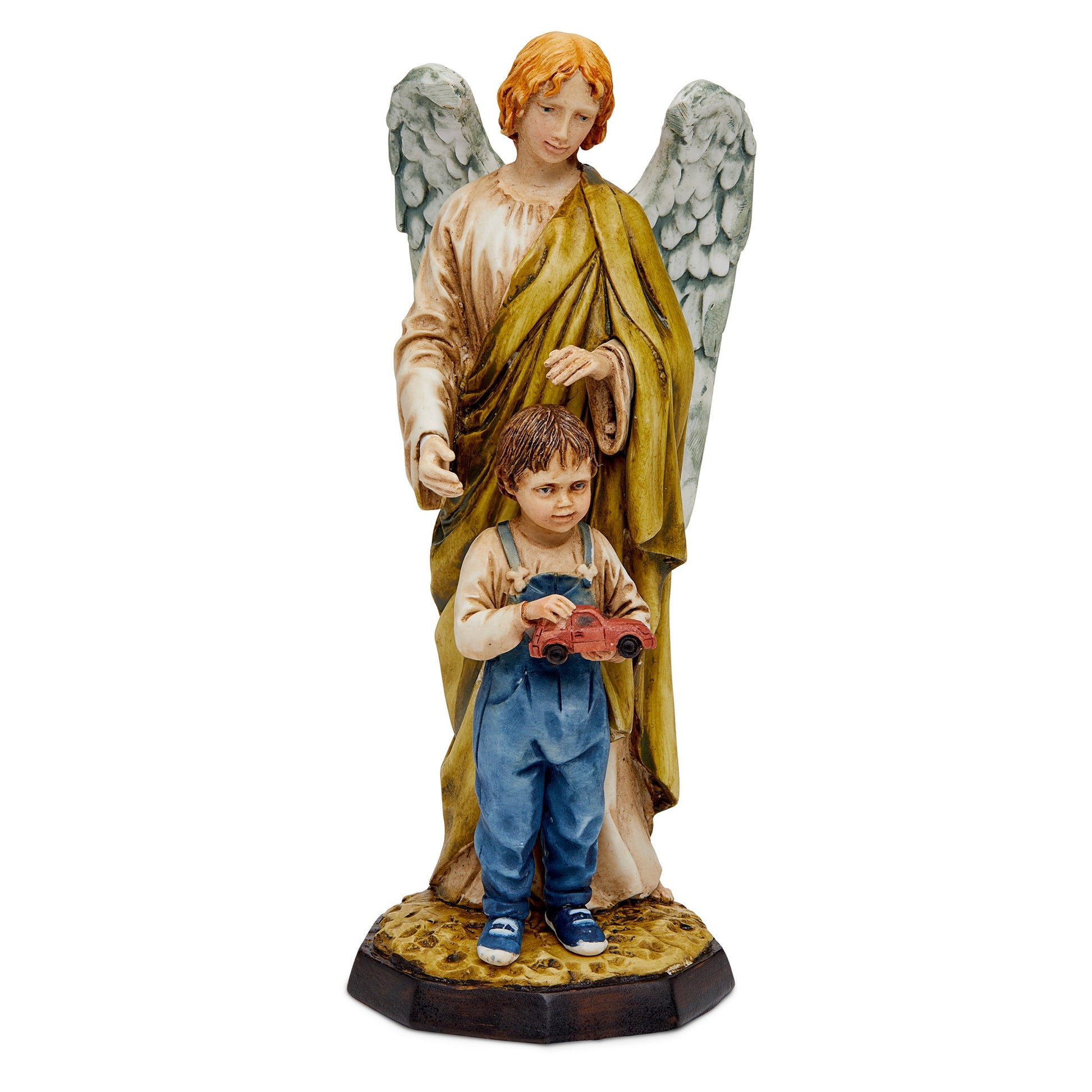 Mondo Cattolico 17 cm (6.69 in) Resin Statue of the Guardian Angel With a Child