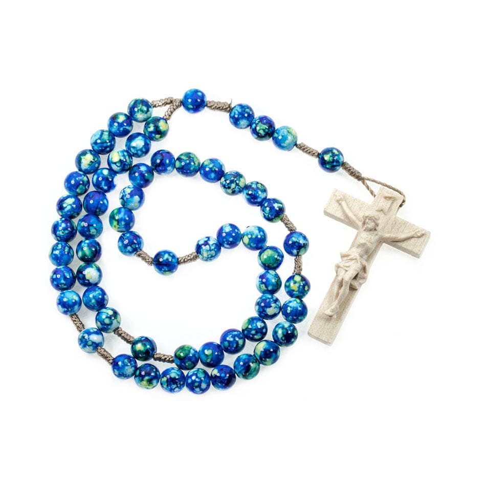 MONDO CATTOLICO Prayer Beads 38 cm (14.96 in) / 7 mm (0.27 in) Resine Rosary with Rope