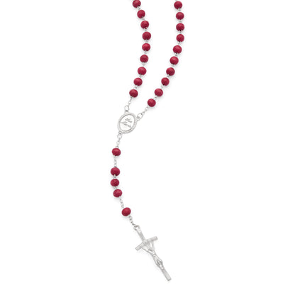 MONDO CATTOLICO ROMA Rosary 45 cm (17.71 in) / 6 mm (0.23 in) Rosary box of Pope Leo XIV with a Scent of Rose