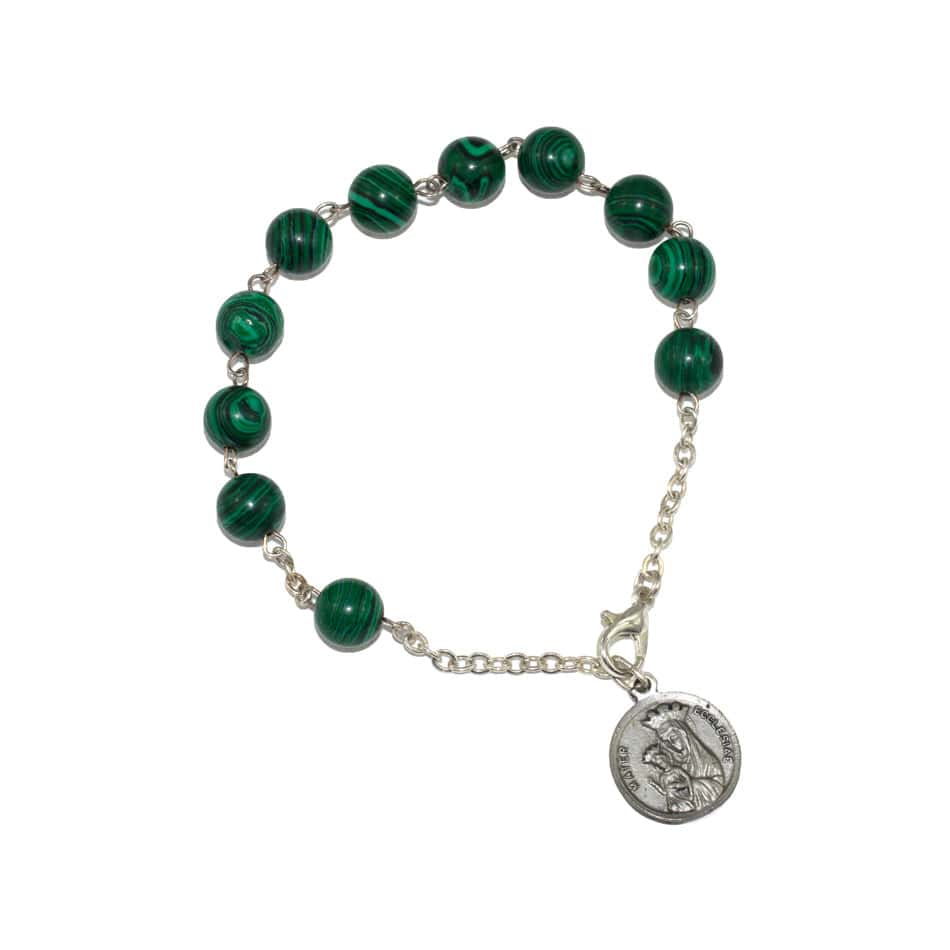 MONDO CATTOLICO Prayer Beads Rosary bracelet of the Mater Ecclesiae in Turquoise