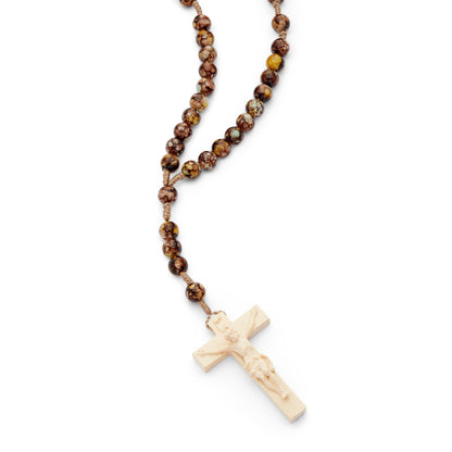 MONDO CATTOLICO Prayer Beads 36 cm ( 14.17 in) / 7 mm (0.27 in) Rosary in Rope