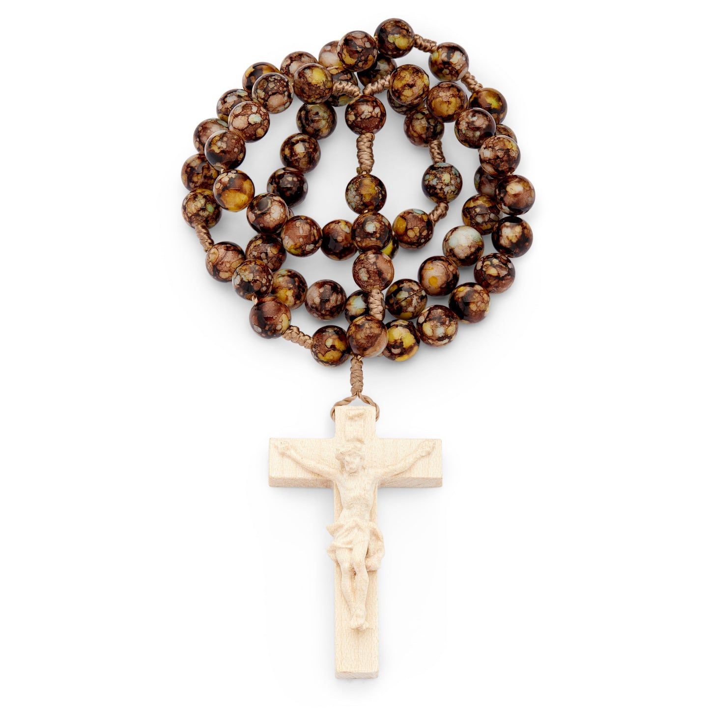 MONDO CATTOLICO Prayer Beads 36 cm ( 14.17 in) / 7 mm (0.27 in) Rosary in Rope