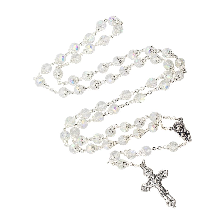MONDO CATTOLICO Prayer Beads Rosary Madonna with Child Centerpiece hot-air balloon Beads