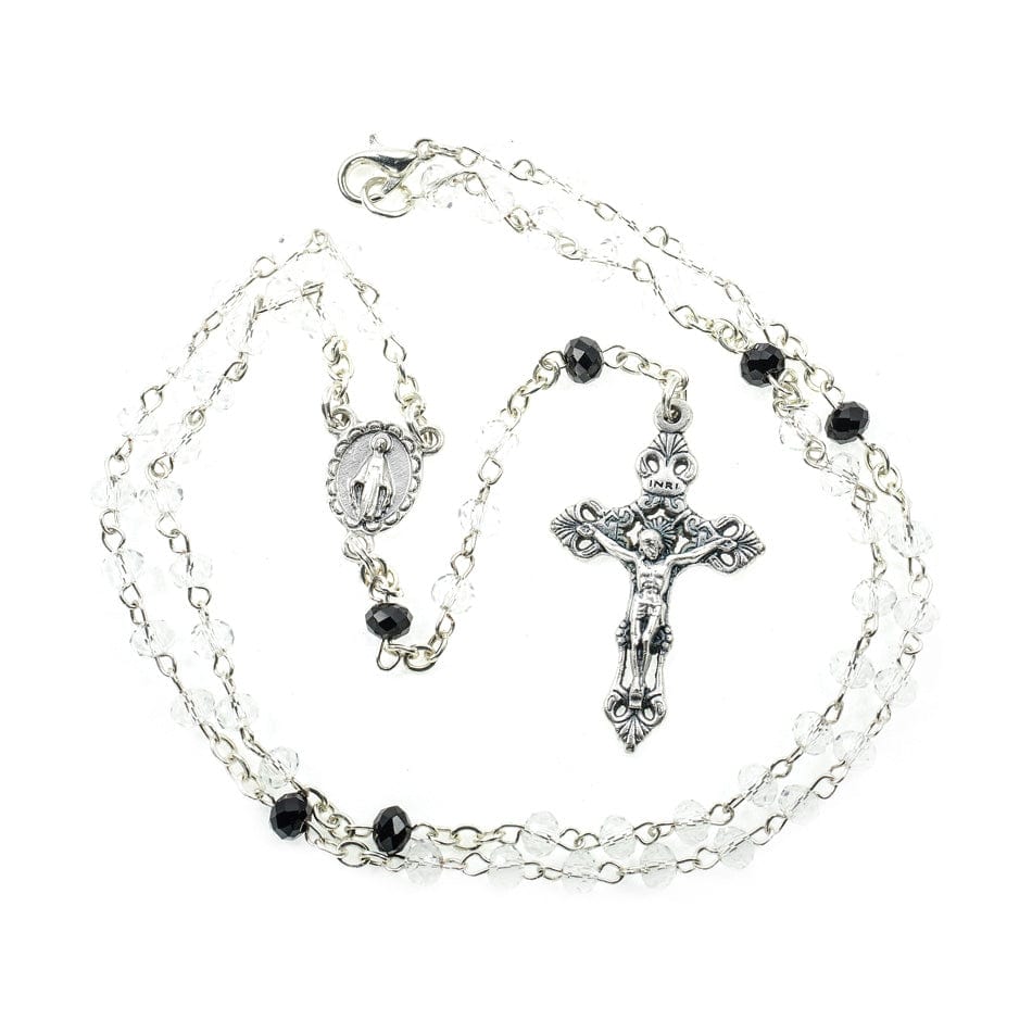 MONDO CATTOLICO Prayer Beads Rosary Necklace with the Virgin Mary