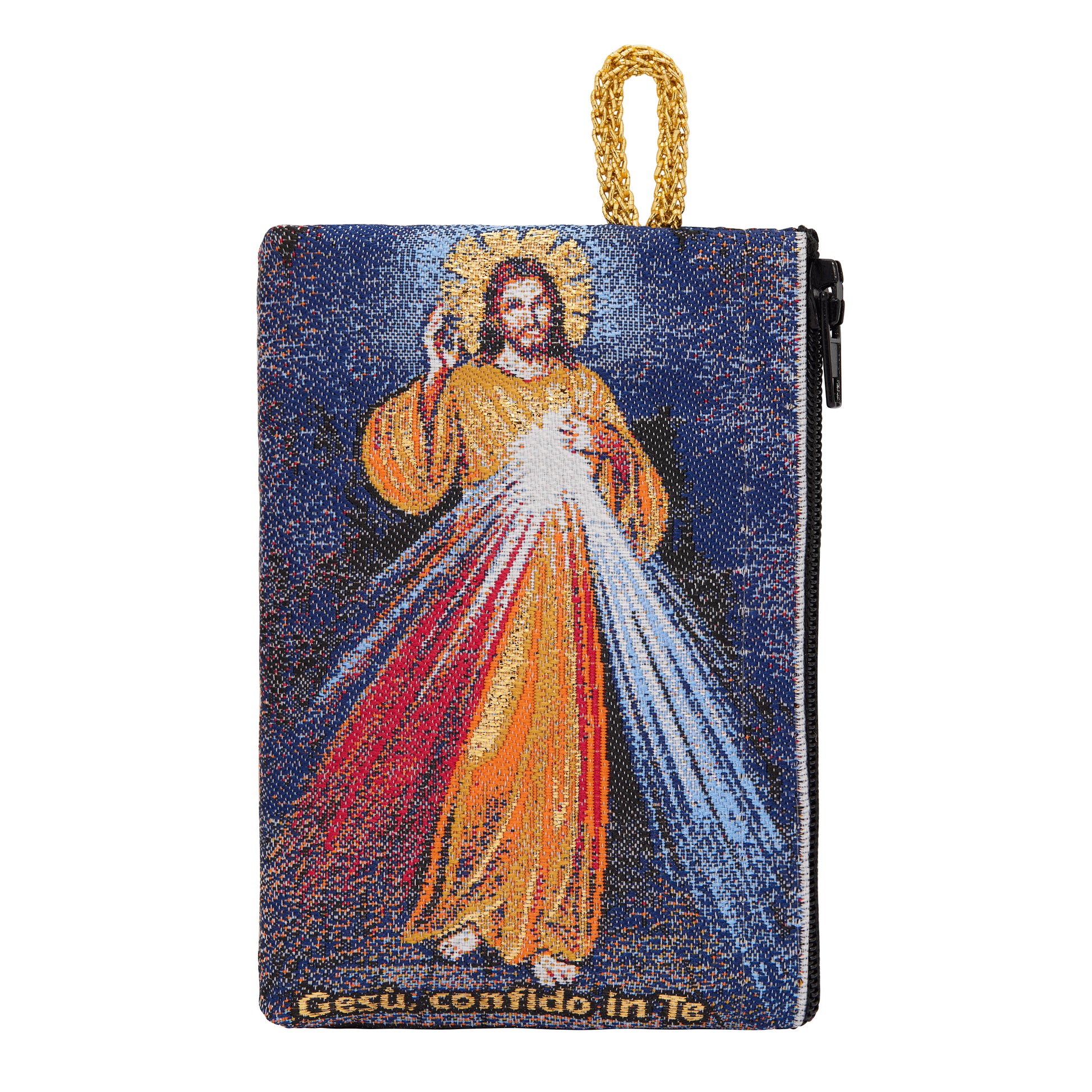MONDO CATTOLICO ROMA Rosary Box 7 x 10 cm (2.76 x 3.94 in) Rosary Pouch with Divine Mercy Jesus