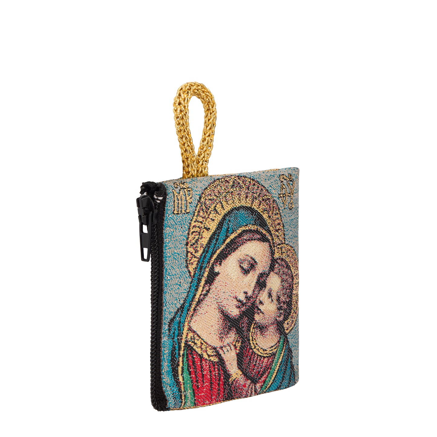 MONDO CATTOLICO ROMA Rosary Box 6.60 x 7.20 cm (2.60 x 2.83 in) Rosary Pouch with Our Lady of Good Counsel