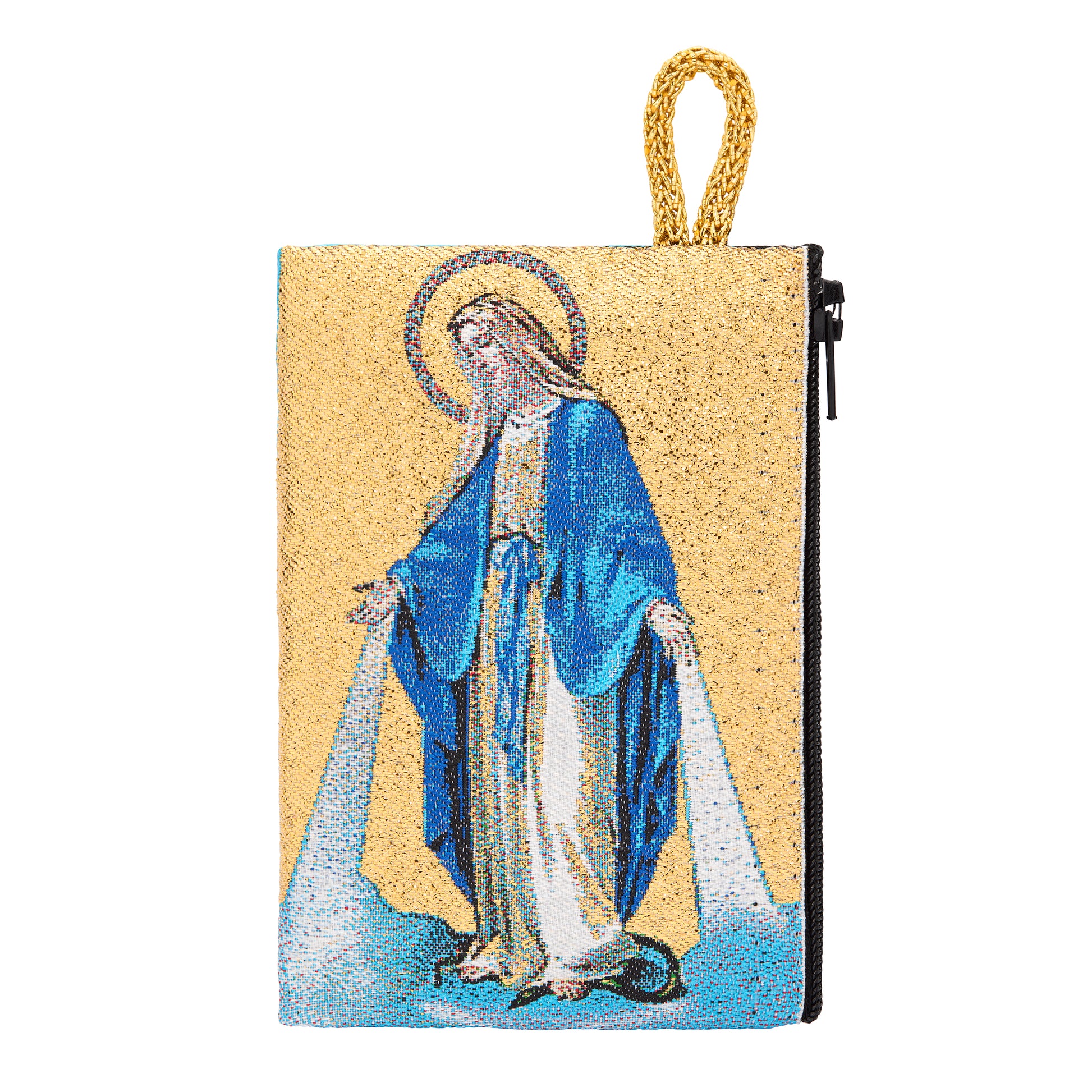 MONDO CATTOLICO ROMA Rosary Box 7 x 10 cm (2.76 x 3.94 in) Rosary Pouch with Our Lady of the Miraculous Medal