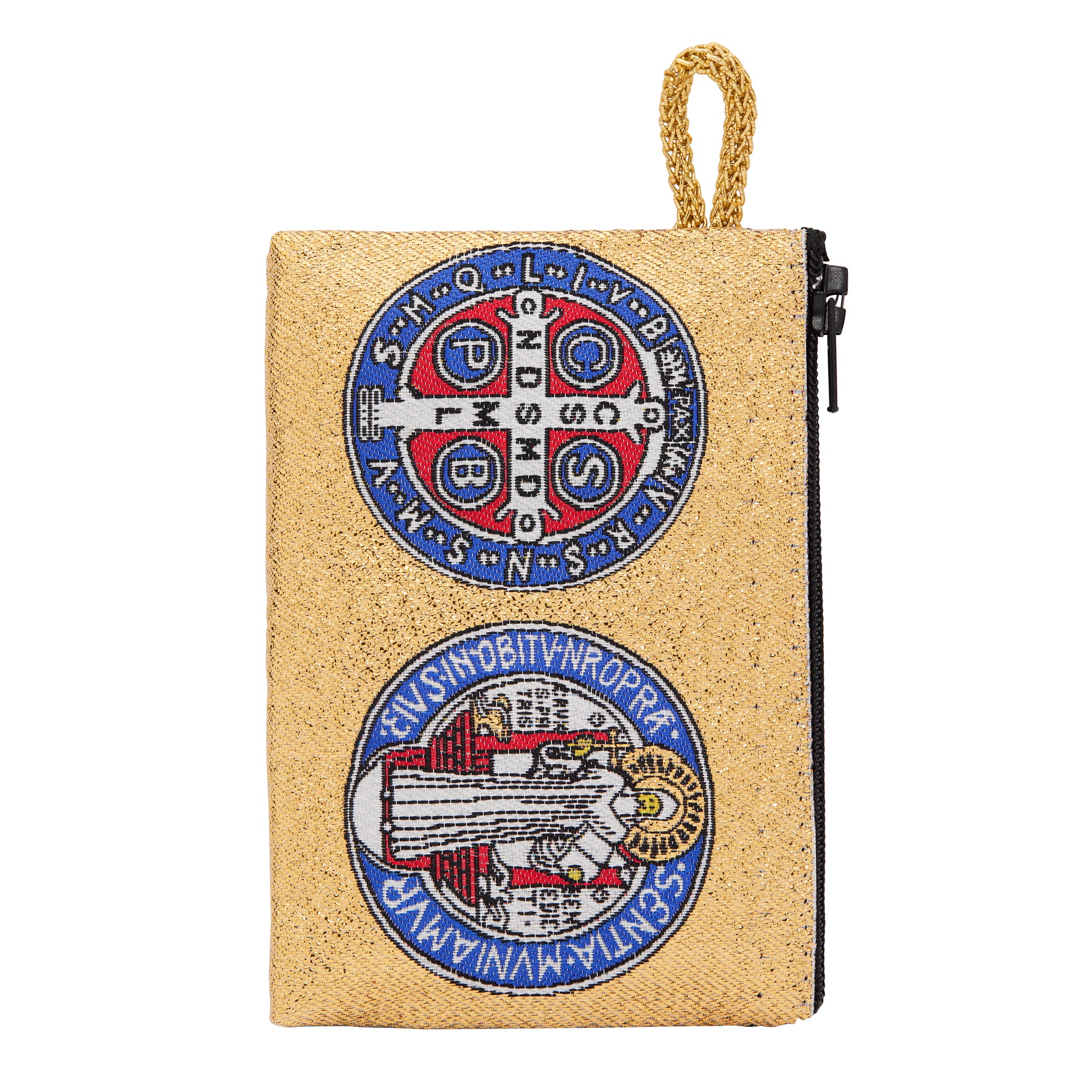 MONDO CATTOLICO ROMA Rosary Box 7 x 10 cm (2.76 x 3.94 in) Rosary Pouch with Saint Benedict