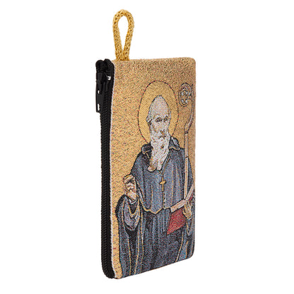 MONDO CATTOLICO ROMA Rosary Box 7 x 10 cm (2.76 x 3.94 in) Rosary Pouch with Saint Benedict