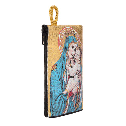 MONDO CATTOLICO ROMA Rosary Box 7 x 10 cm (2.76 x 3.94 in) Rosary Pouch with Scapular