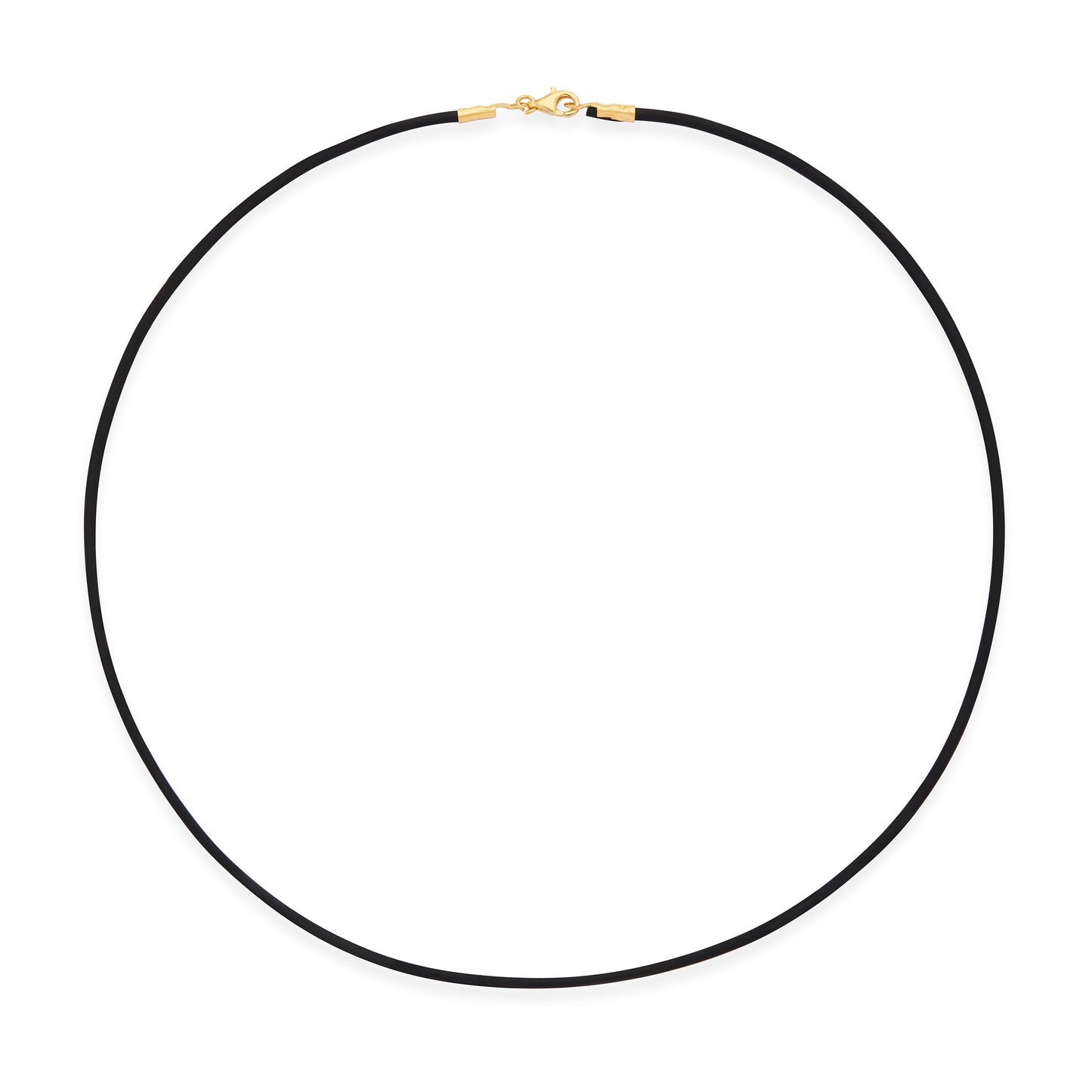 MONDO CATTOLICO ROMA Necklaces 45 cm (17.72 in) Rubber Cord Necklace with Gold-Plated Sterling Silver