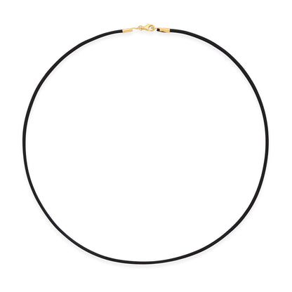 MONDO CATTOLICO ROMA Necklaces 45 cm (17.72 in) Rubber Cord Necklace with Gold-Plated Sterling Silver