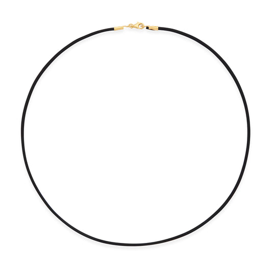 MONDO CATTOLICO ROMA Necklaces 45 cm (17.72 in) Rubber Cord Necklace with Gold-Plated Sterling Silver
