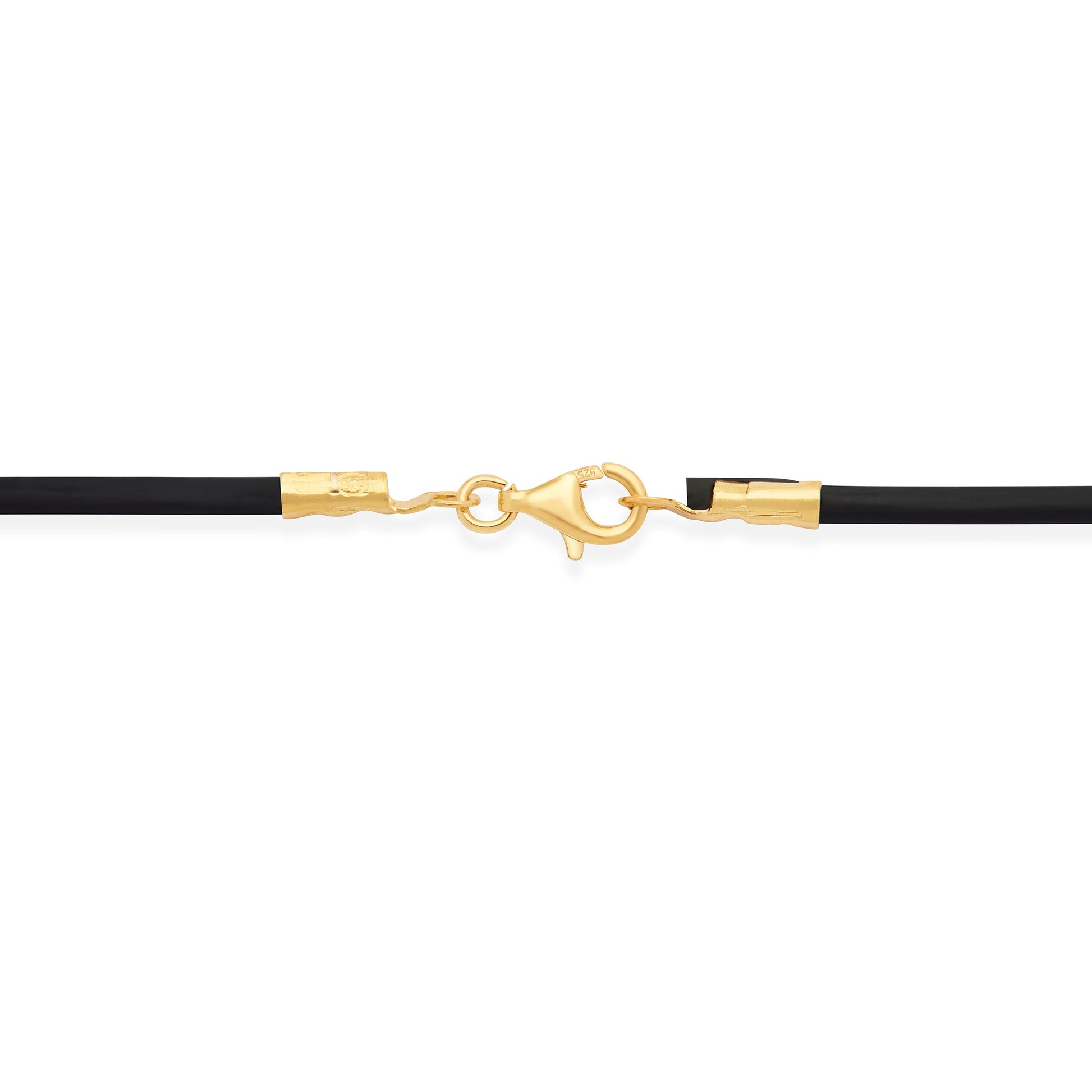 MONDO CATTOLICO ROMA Necklaces 45 cm (17.72 in) Rubber Cord Necklace with Gold-Plated Sterling Silver