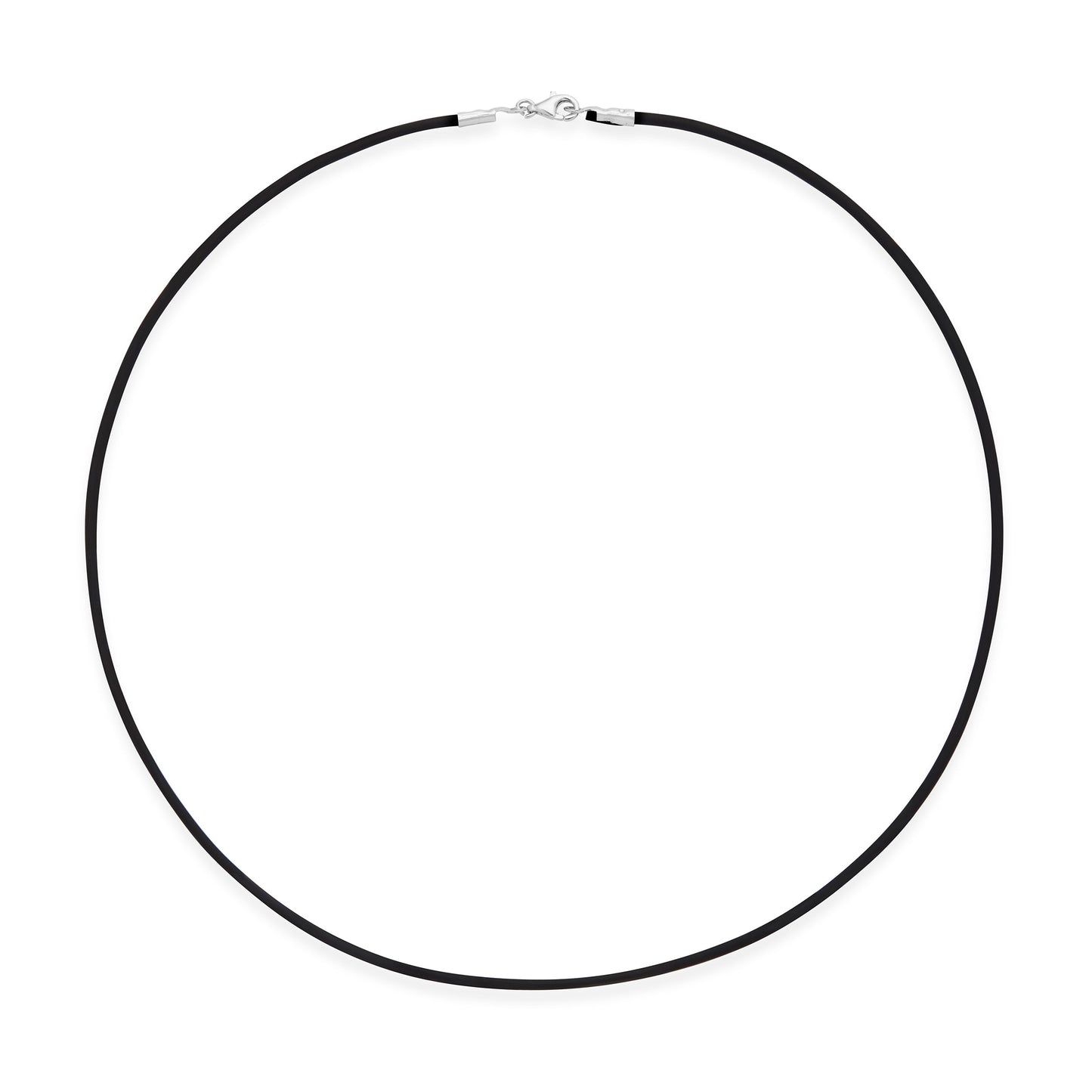 MONDO CATTOLICO ROMA Necklaces 45 cm (17.72 in) Rubber Cord Necklace with Sterling Silver
