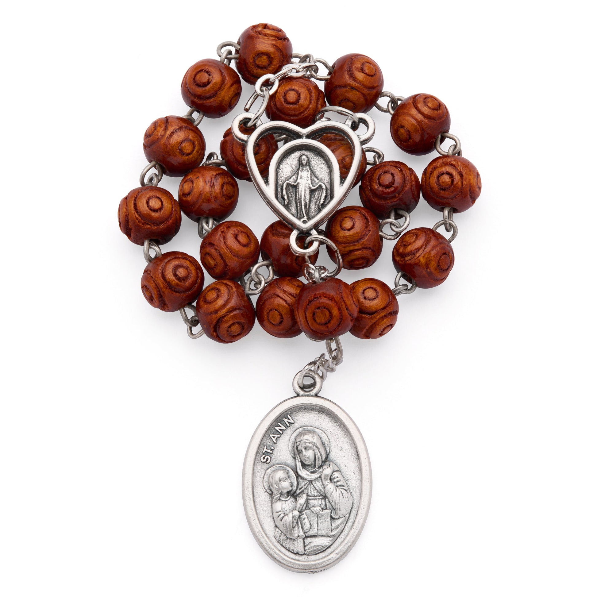 MONDO CATTOLICO ROMA Prayer Beads 18 cm (7 in) / 6 mm (0.23 in) Saint Ann Devotional Rosary