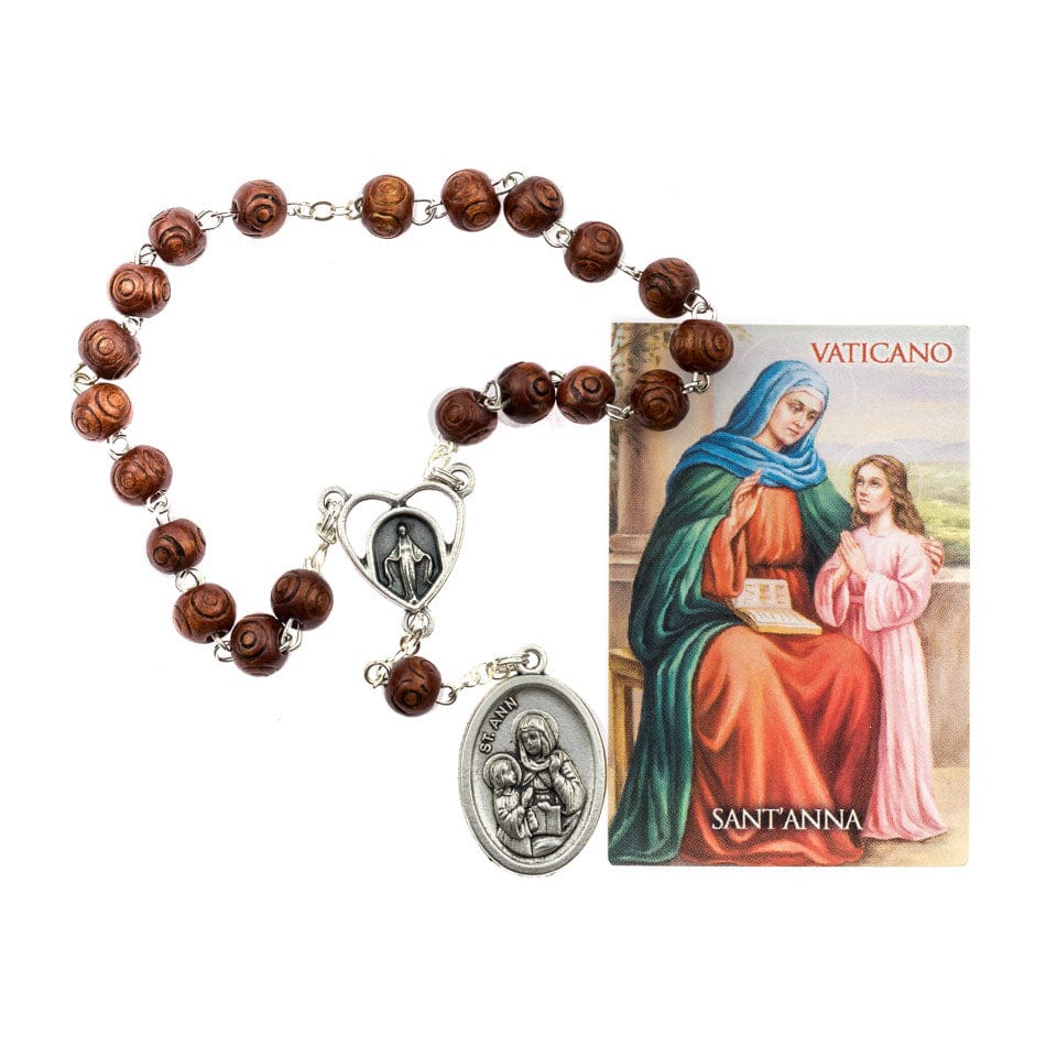 MONDO CATTOLICO Prayer Beads 18 cm (7 in) / 6 mm (0.23 in) Saint Ann Devotional Rosary