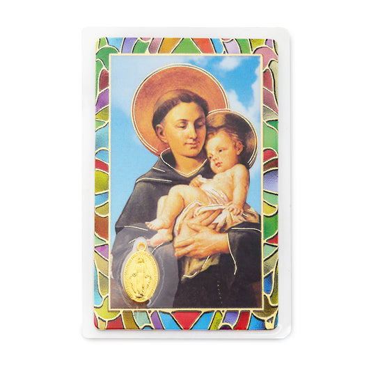 MONDO CATTOLICO Saint Anthony of Padua Prayer Card
