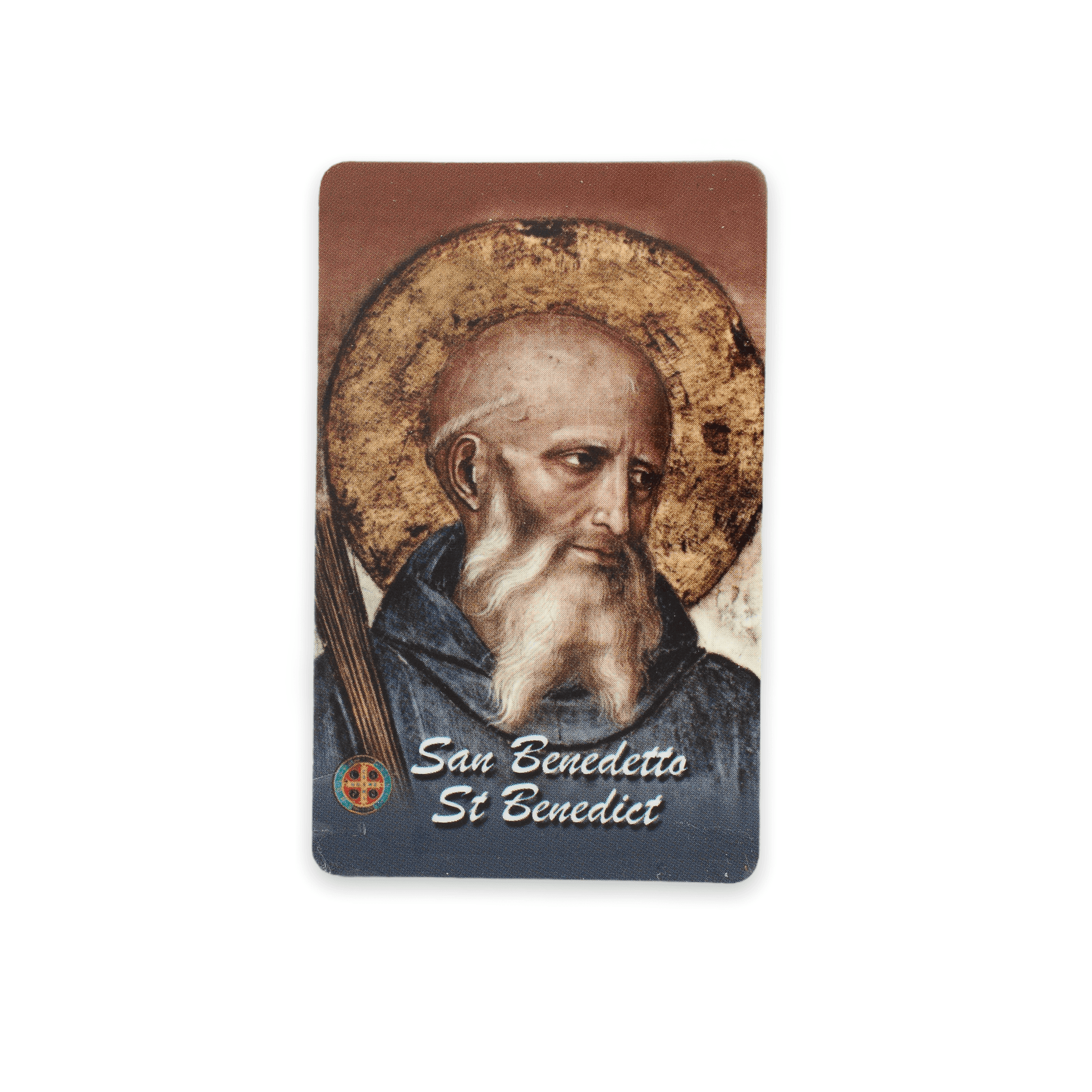 MONDO CATTOLICO Saint Benedict Face Prayer Card