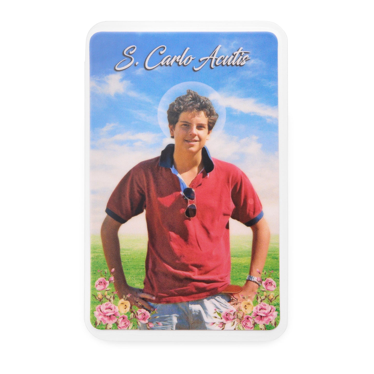 MONDO CATTOLICO ROMA Rosary 15 cm (5.91 in) / 5 mm (0.20 in) Saint Carlo Acutis One-Decade Rosary with Prayer Card