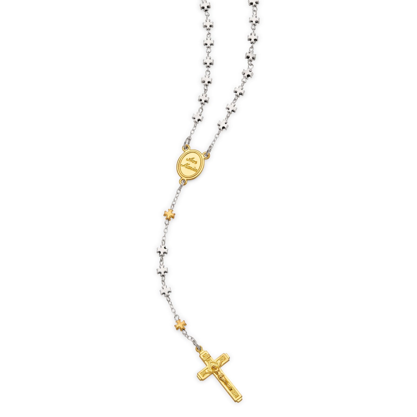 Mondo Cattolico Rosary cm (in) / cm (in) / mm (in) Saint Carlo Acutis Rosary with Cross-Shaped Metal Beads