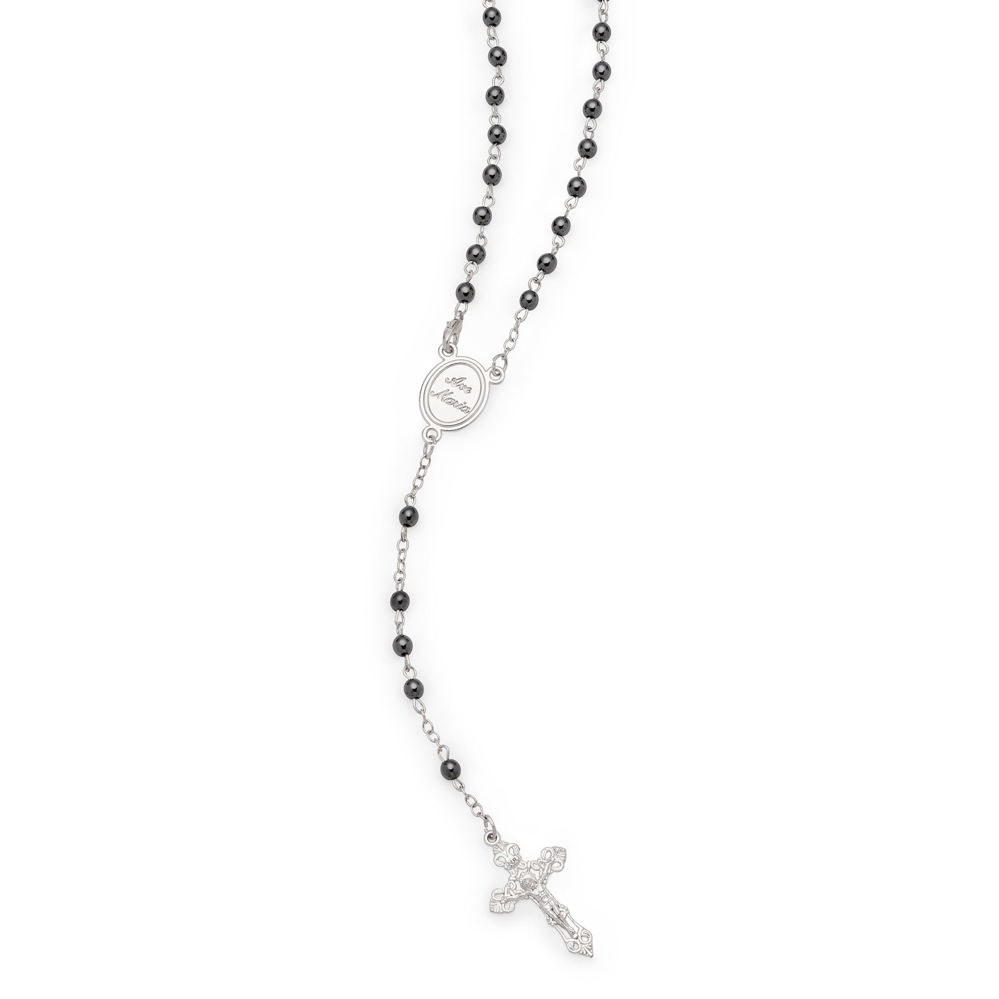 Mondo Cattolico Rosary cm (in) / cm (in) / mm (in) Saint Carlo Acutis Rosary with Hematite Beads