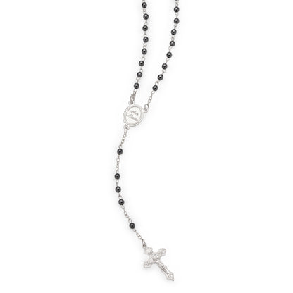 Mondo Cattolico Rosary cm (in) / cm (in) / mm (in) Saint Carlo Acutis Rosary with Hematite Beads