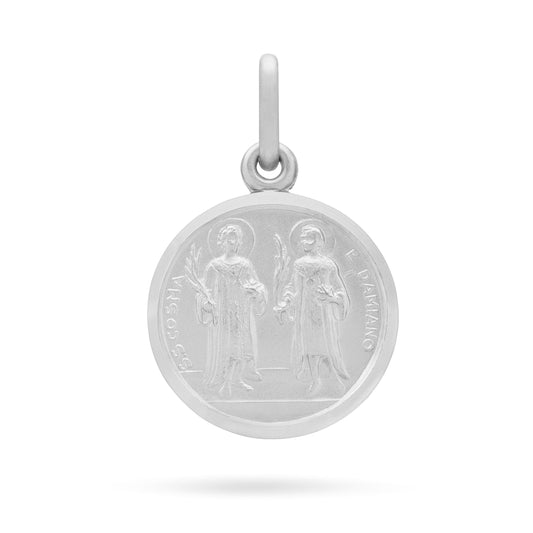 MONDO CATTOLICO Medal 18 mm (0.70 in) Saint Cosmas and Saint Damian Sterling Silver Medal