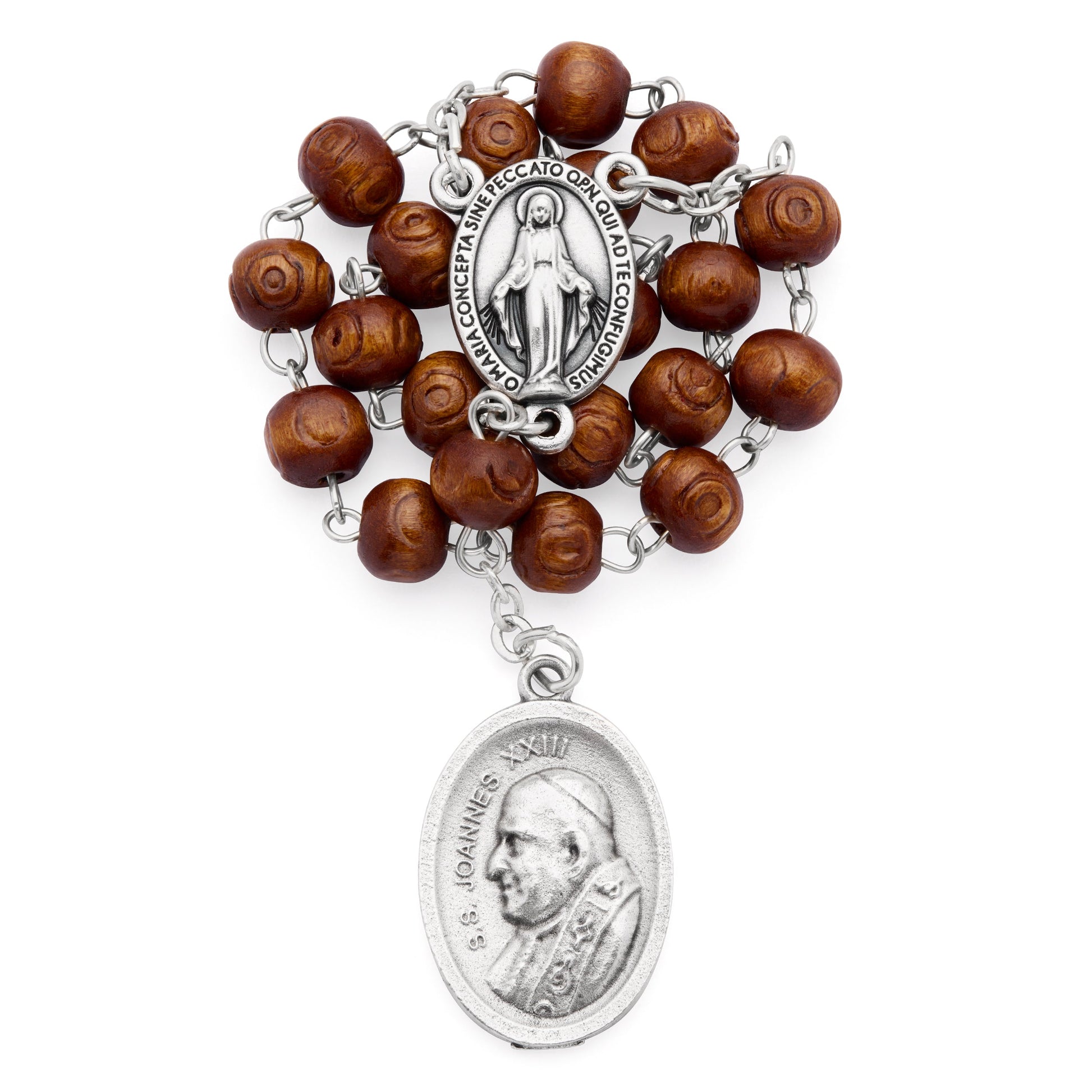 MONDO CATTOLICO ROMA Prayer Beads 18 cm (7 in) / 6 mm (0.23 in) Saint John XXIII Devotional Rosary