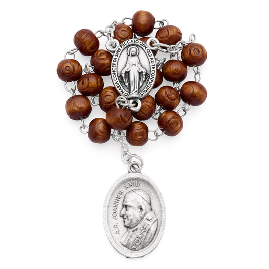 MONDO CATTOLICO ROMA Prayer Beads 18 cm (7 in) / 6 mm (0.23 in) Saint John XXIII Devotional Rosary