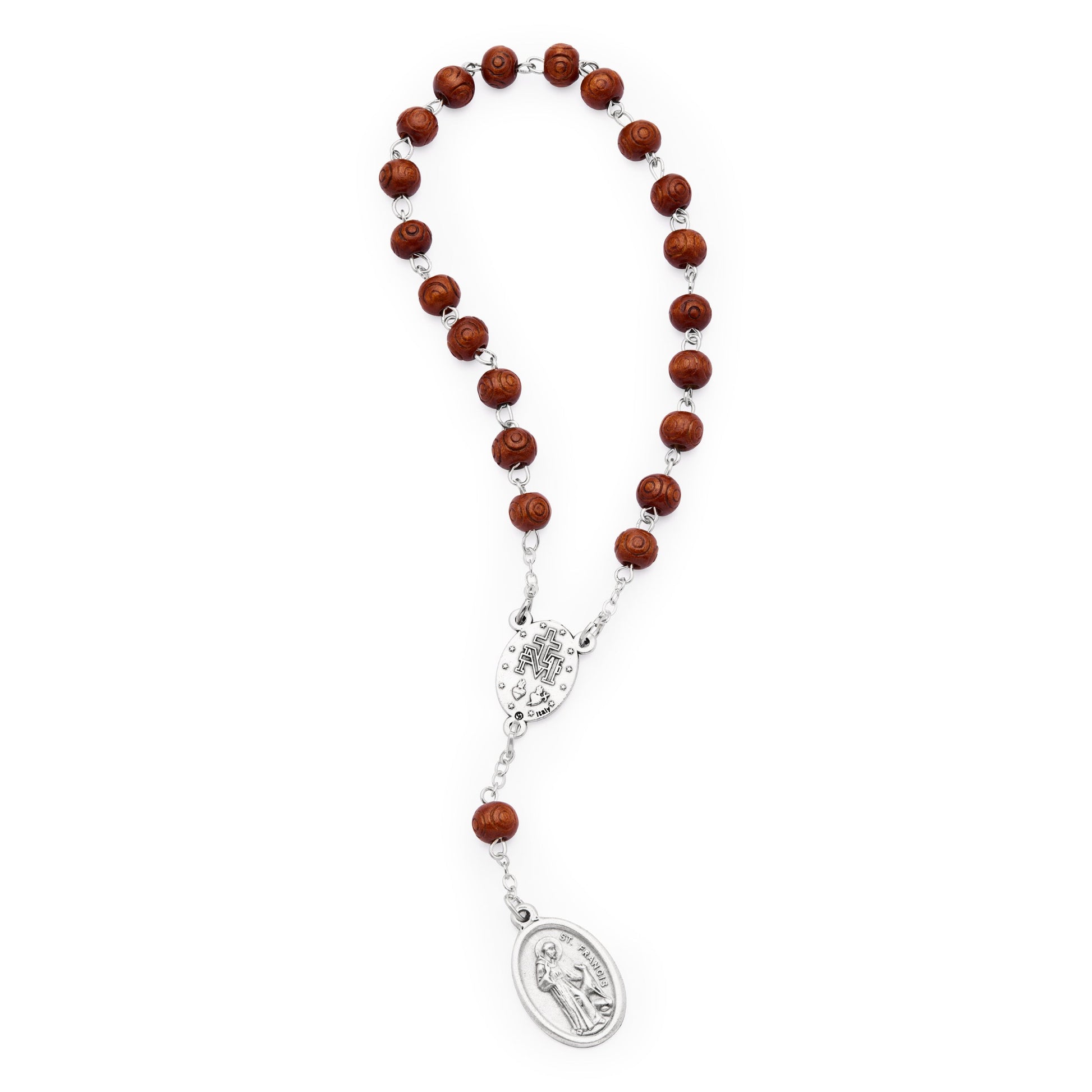 MONDO CATTOLICO ROMA Prayer Beads 18 cm (7 in) / 6 mm (0.23 in) Saint Lucy Devotional Rosary