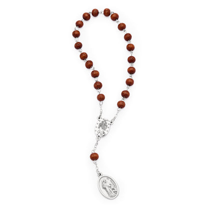 MONDO CATTOLICO ROMA Prayer Beads 18 cm (7 in) / 6 mm (0.23 in) Saint Lucy Devotional Rosary