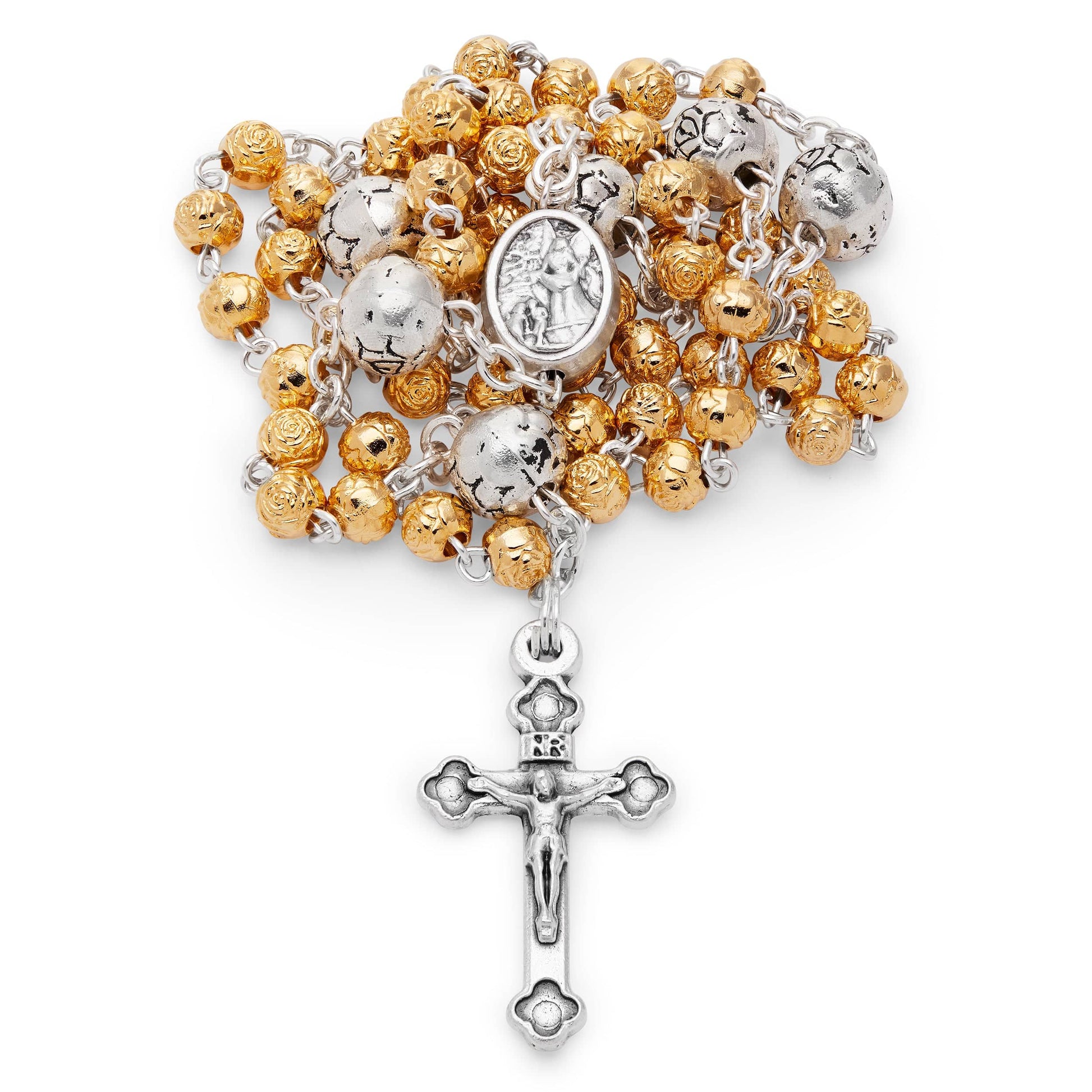 MONDO CATTOLICO Prayer Beads 32 cm (12.6 in) / 4 mm (0.15 in) Saint Michael Box and Rosary