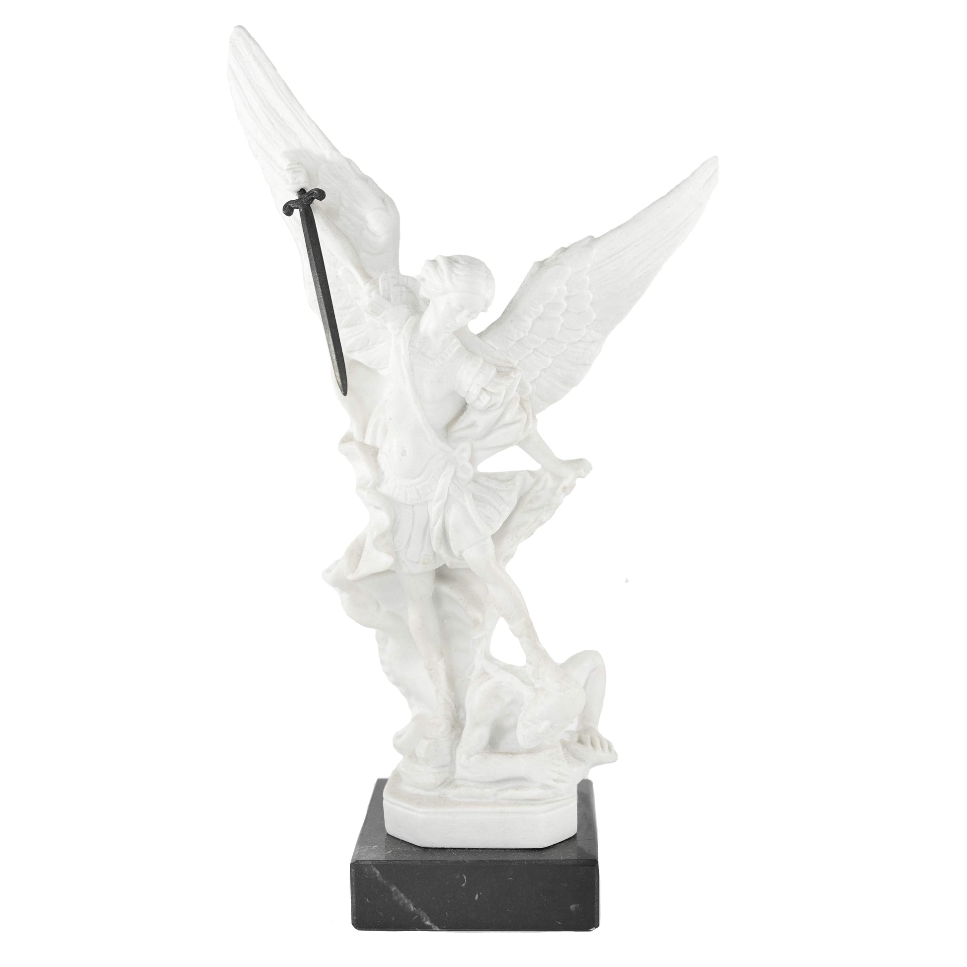 MONDO CATTOLICO 22 cm Saint Michael The Archangel Marble Dust Statue