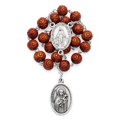 MONDO CATTOLICO ROMA Prayer Beads 18 cm (7 in) / 6 mm (0.23 in) Saint Therese of Lisieux Devotional Rosary