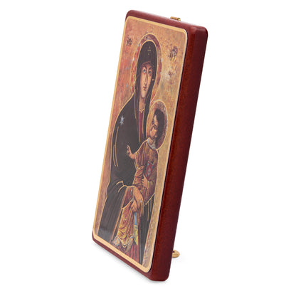 MONDO CATTOLICO ROMA Painting 7.50 x 11.50 cm (2.95 x 4.53 in) Salus Populi Romani Wooden Panel