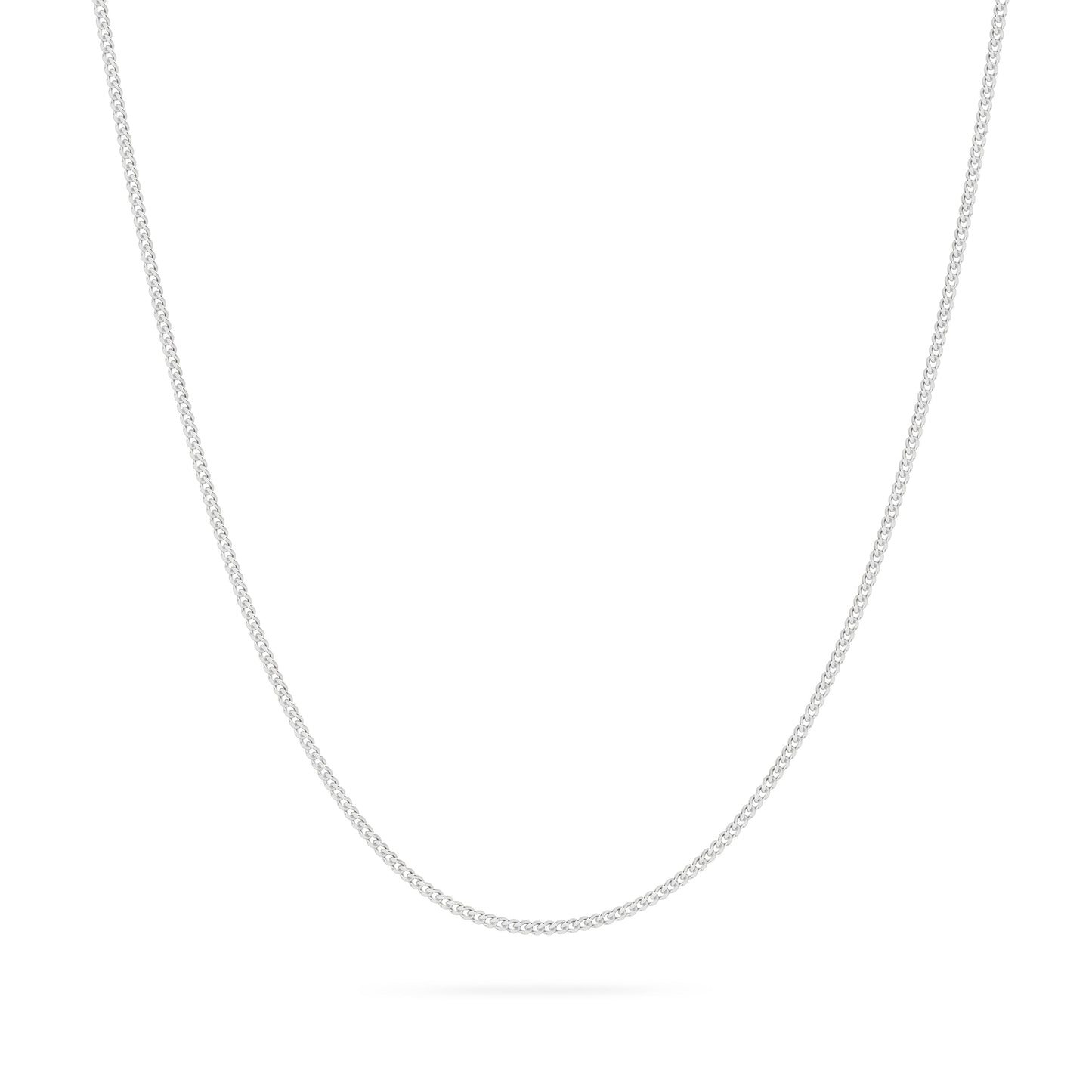 MONDO CATTOLICO ROMA Necklaces 45 cm (17.72 in) Short White Gold Curb Chain Necklace