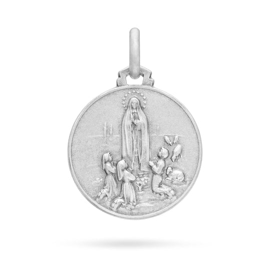 Glorieux Sterling Silver Round Catholic Saint Medal - Our Lady Of Hope - Made In France, 3/4 Inch