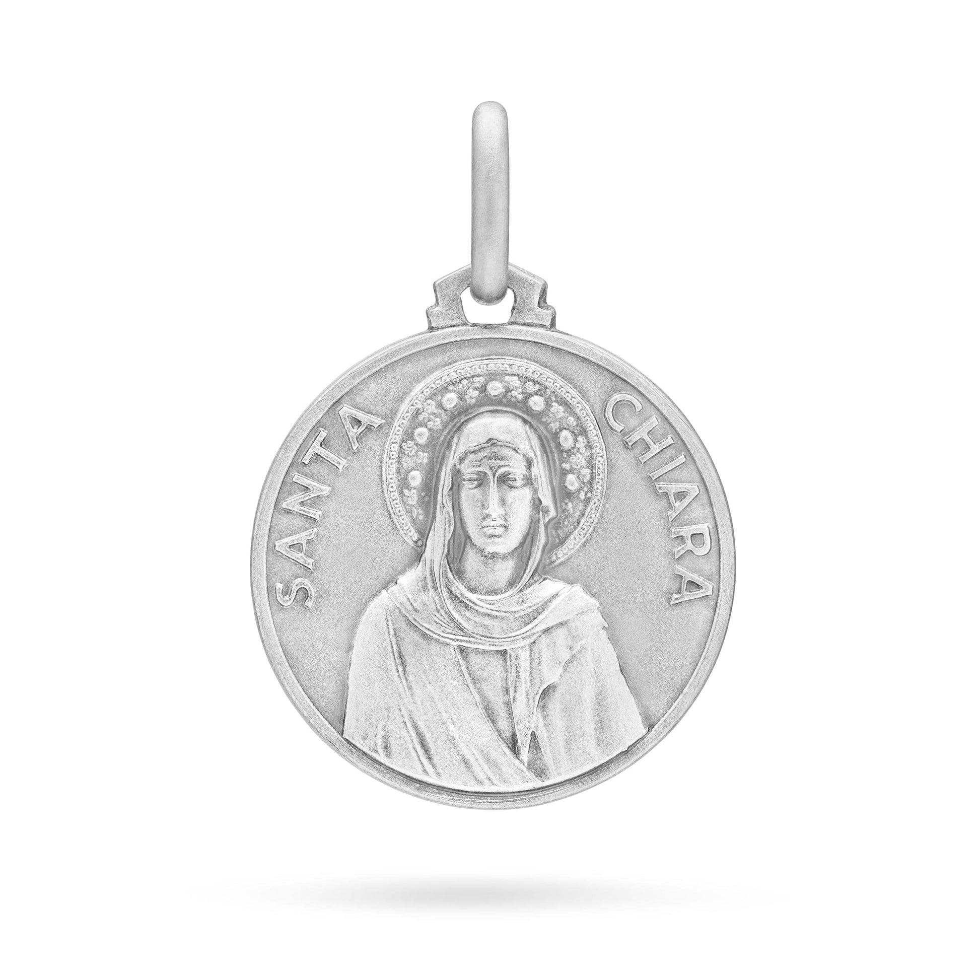 MONDO CATTOLICO Medal 14 mm (0.55 in) Silver medal of Saint Clare of Assisi