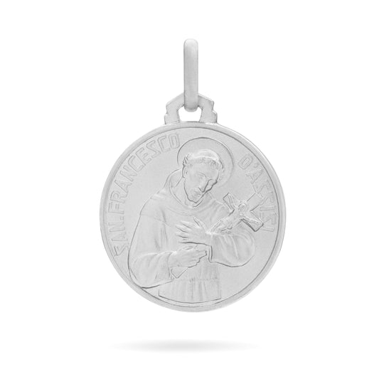 MONDO CATTOLICO Medal 14 mm (0.55 in) Silver medal of Saint Francis
