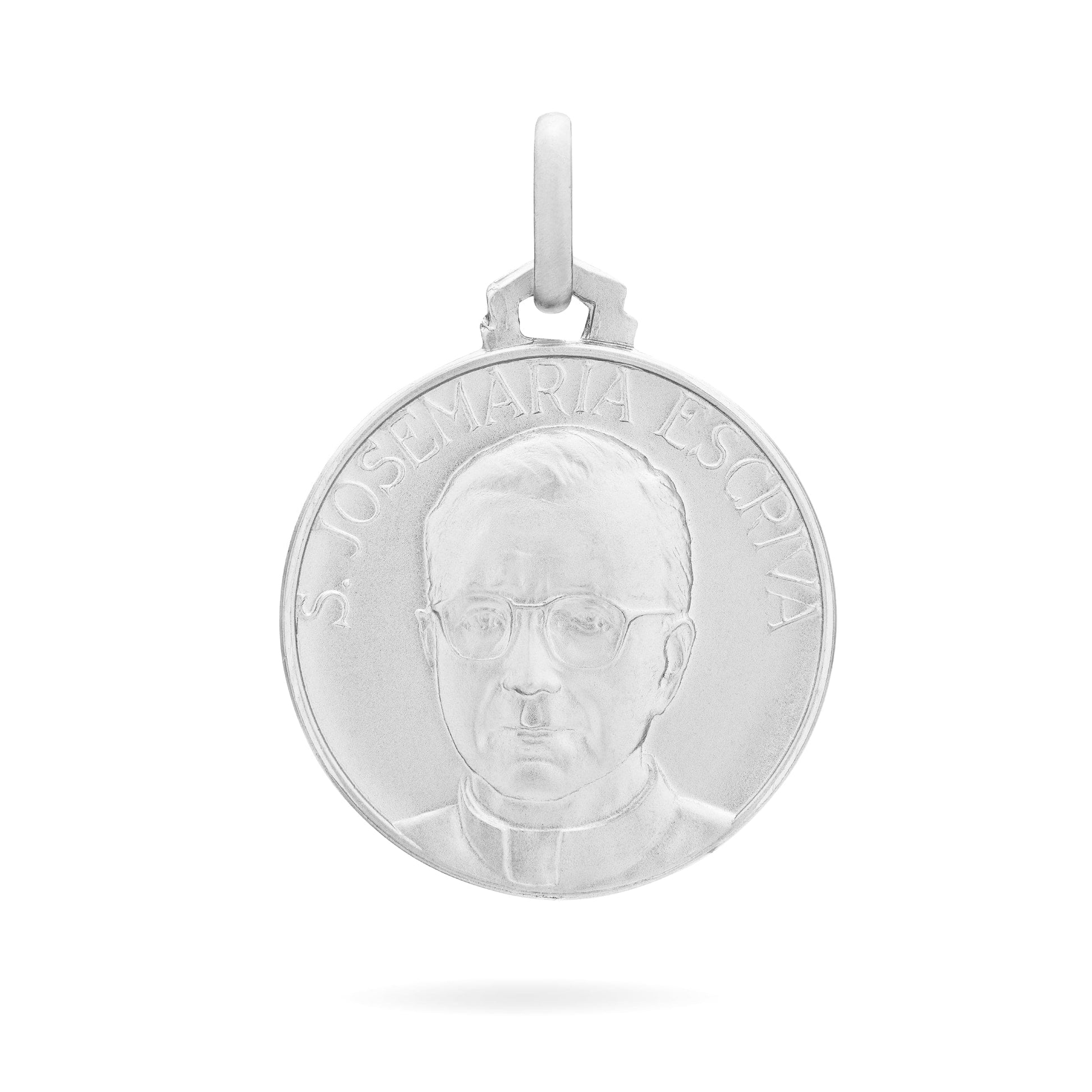 MONDO CATTOLICO Medal 16 mm (0.60 in) Silver medal of Saint Joseph M. Escrivá de Balaguer