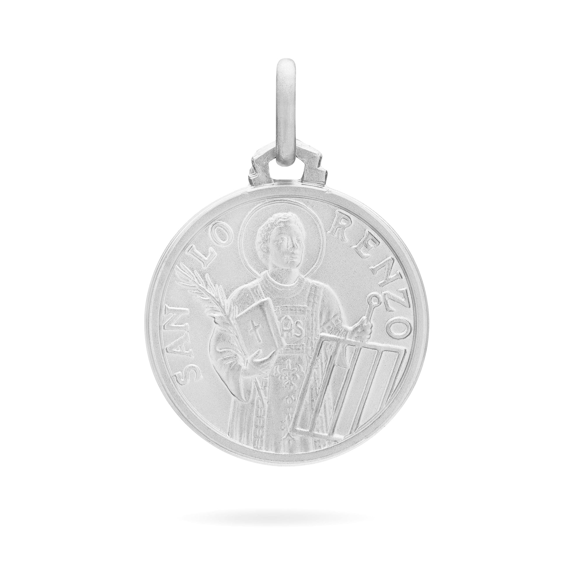 MONDO CATTOLICO Medal 18 mm (0.70 in) Silver medal of Saint Lawrence-18 mm