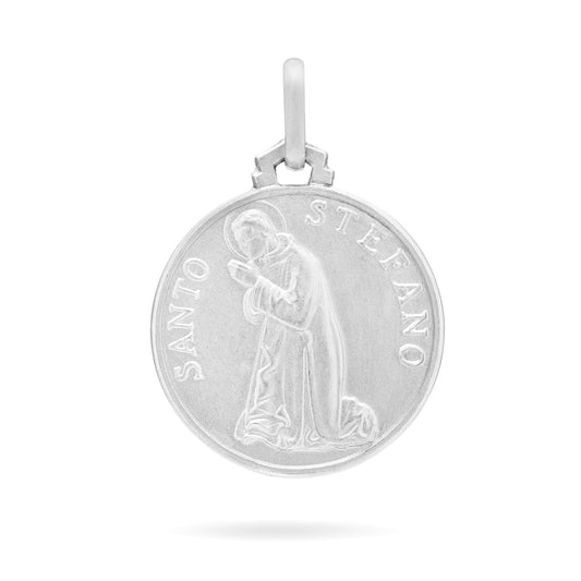 MONDO CATTOLICO Medal 18 mm (0.70 in) Silver medal of Saint Stephen