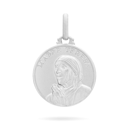 MONDO CATTOLICO Medal 14 mm (0.55 in) Silver medal of Saint Teresa of Calcutta