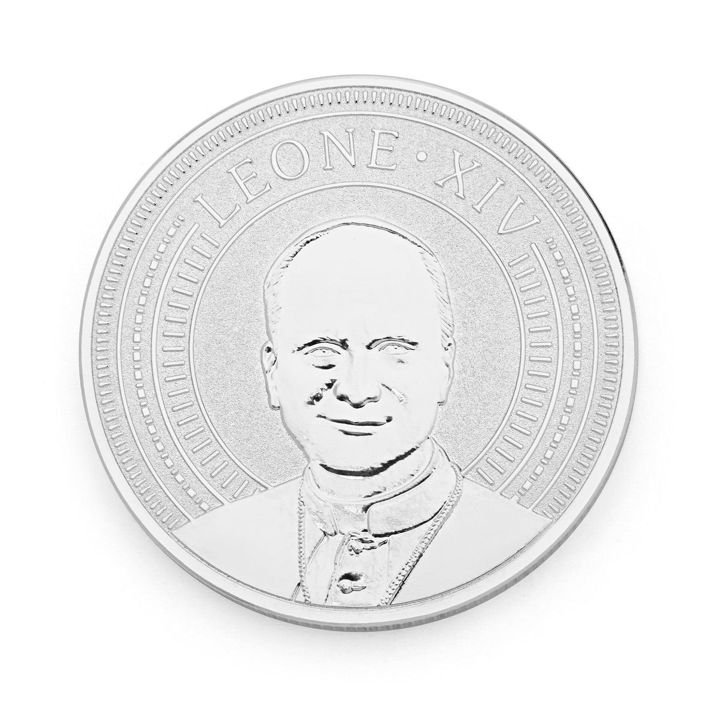 MONDO CATTOLICO ROMA Coin Silver-tone Pope Leo XIV Commemorative Coin – Exclusive Edition