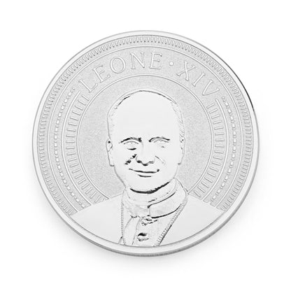 MONDO CATTOLICO ROMA Coin Silver-tone Pope Leo XIV Commemorative Coin – Exclusive Edition